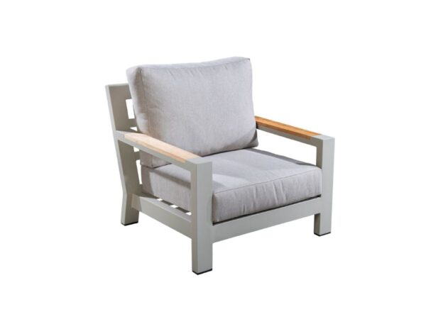 2024 YOI Bango lounge chair teak salix flax beigeKJ 1