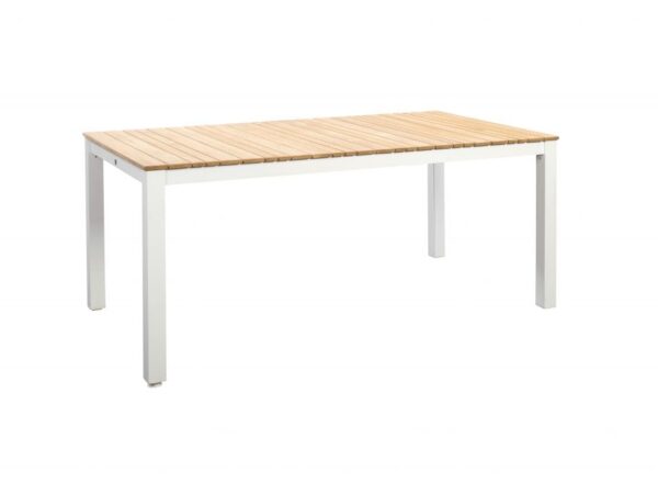 YOI ARASHI DINING TABLE 169x90cm ALU WHITE TEAK 1024x684 1